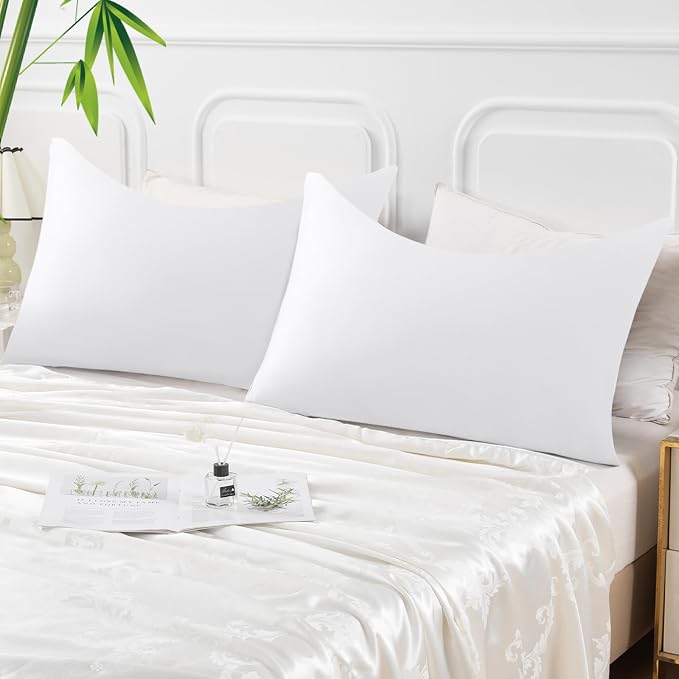 Curved Pillow Case King Size, Side Sleeper Pillow Cases Cover Cooling Rayon - Image 7