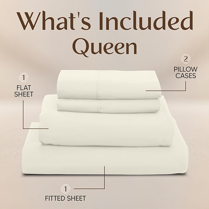 Utopia Bedding Queen Size Sheet Set – 4 Piece Bed Sheets, Soft and Breathable - Image 3