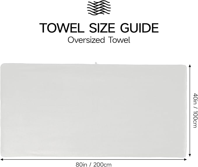REDKISS Pack of 2 Jumbo Bath Sheets, 40 x 80 Inches Microfiber Bath Towels - Image 4