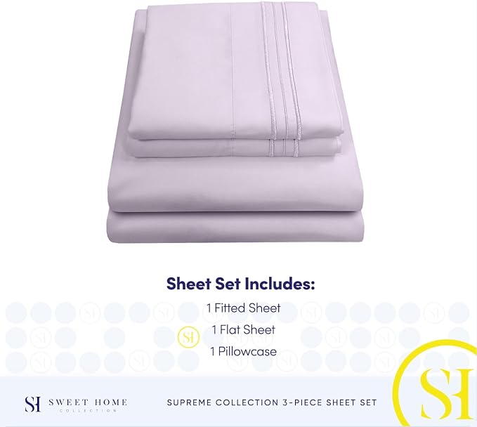Twin Sheets - Breathable Luxury Sheets - 1800 Supreme Collection Extra Soft - Image 4