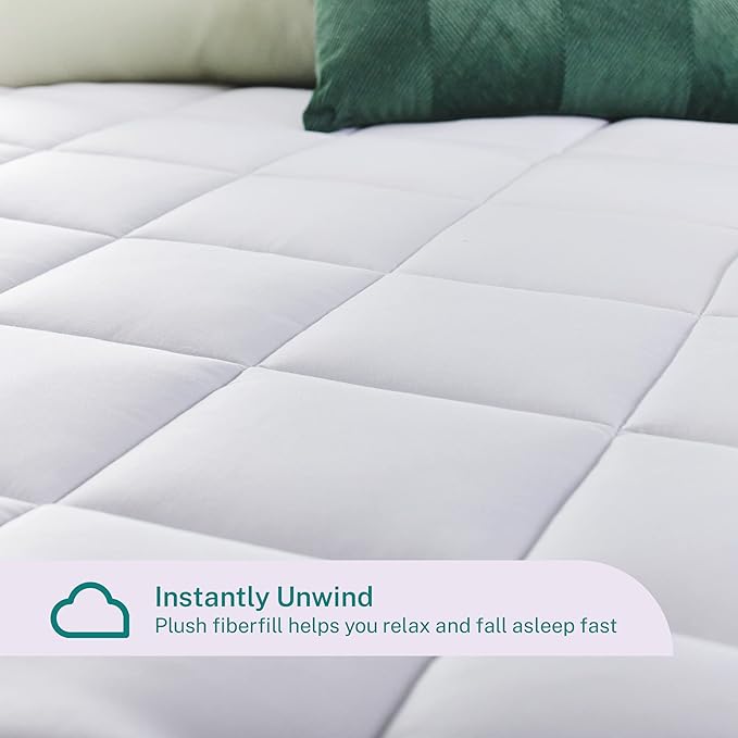 Sleep Innovations Dual Layer 4 Inch Memory Foam Mattress Topper, Twin Size - Image 5