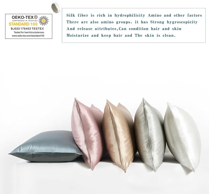 DISANGNI 100% Silk Pillow Cases 2 Packfor Hair and Skin, - Image 8