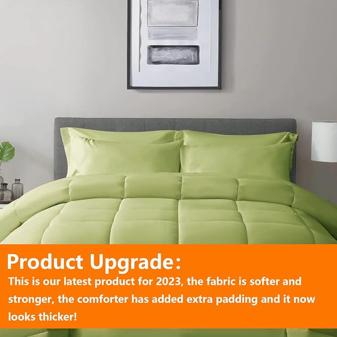 TAIMIT Sage Green Queen Size Comforter Set - Image 2