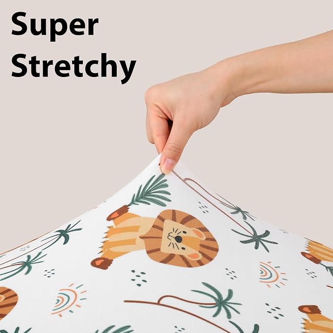 Baby Crib Sheets for Boys and Girls, 3 Pack Fitted Toddler Bed Sheets Neutral - Image 4