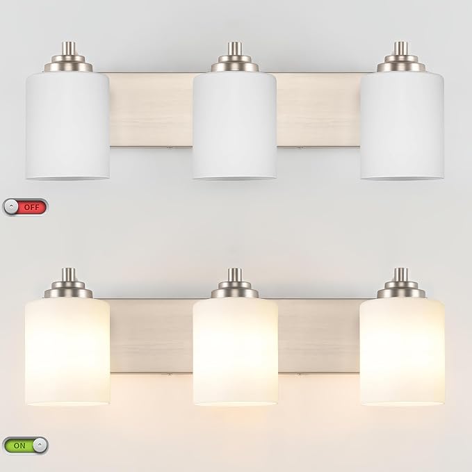 SOLFART Modern Brushed Nickel 3 Light Vanity Sconces - Image 8