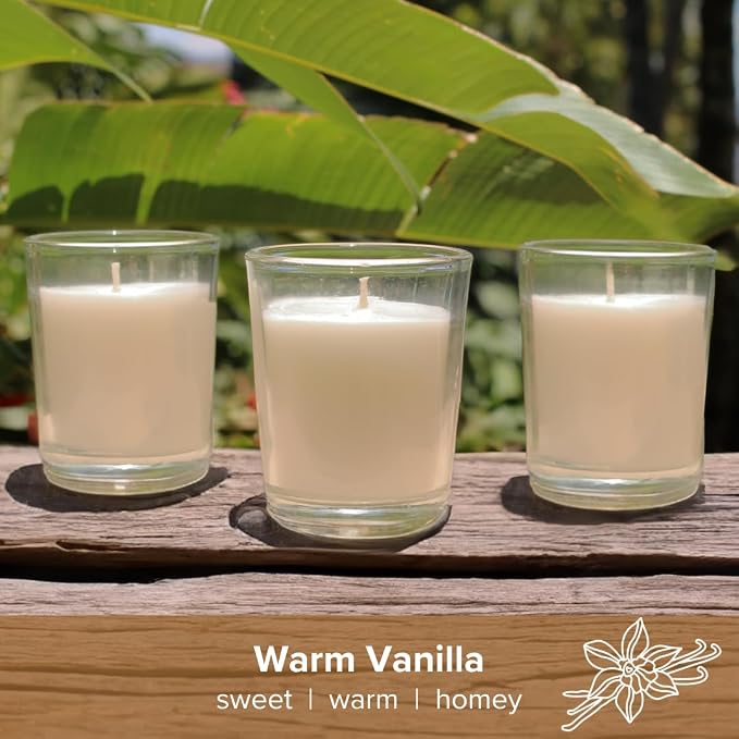 Simply Soson Vanilla Scented Votive Candles, Bulk Set of 24 White Scented Candle - Image 4
