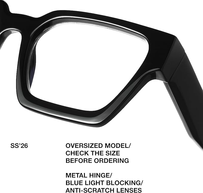 livho Oversized Eyewear Frame for Woman and Men - Image 3