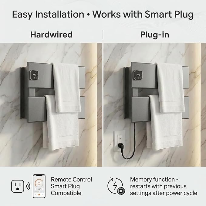 Electric Towel Warmer, Heated Towel Rack - Image 5