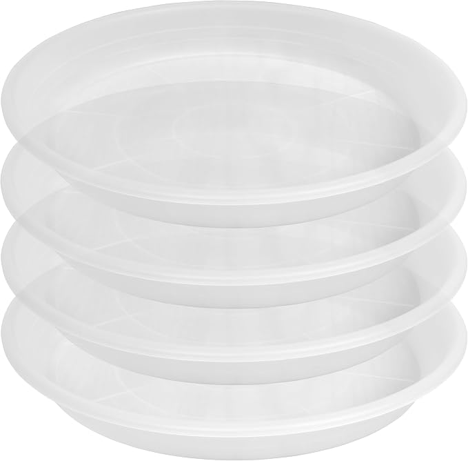 4 Pack of 16 inch Plant Saucer, Large Plant Tray, Heavy Sturdy Plant Drainage by Unknown