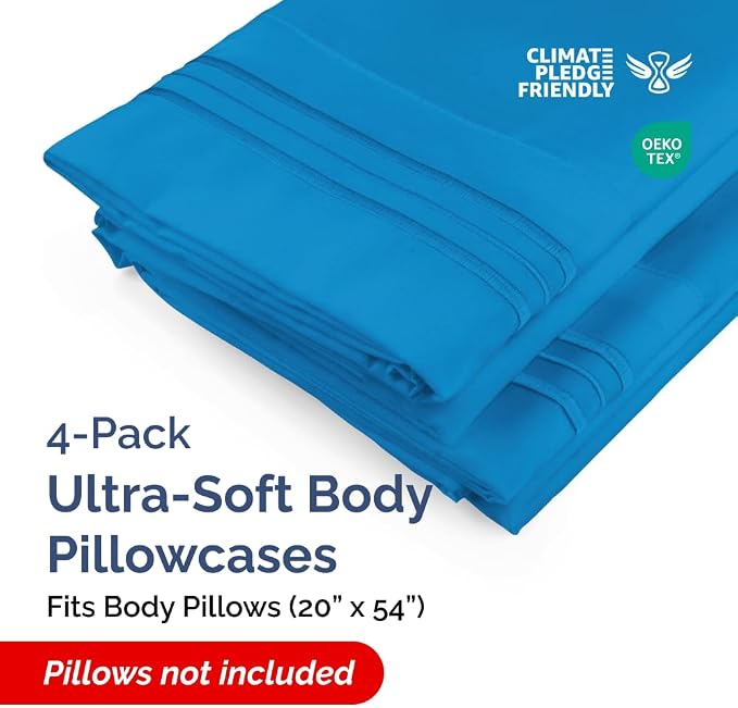 Body Pillowcases Set of 4-20x54 Long Body Pillow Case - Image 2