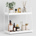 Forbena White 2 Tier Bathroom Organizer Countertop, Small Counter Top Organizer by Forbena