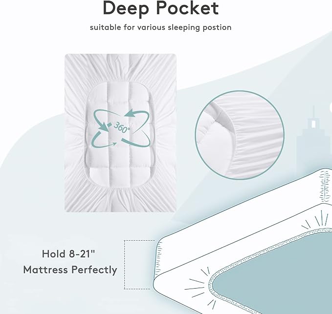 SameBed Mattress Topper Queen, Extra Thick Mattress Pad Cover - Image 3
