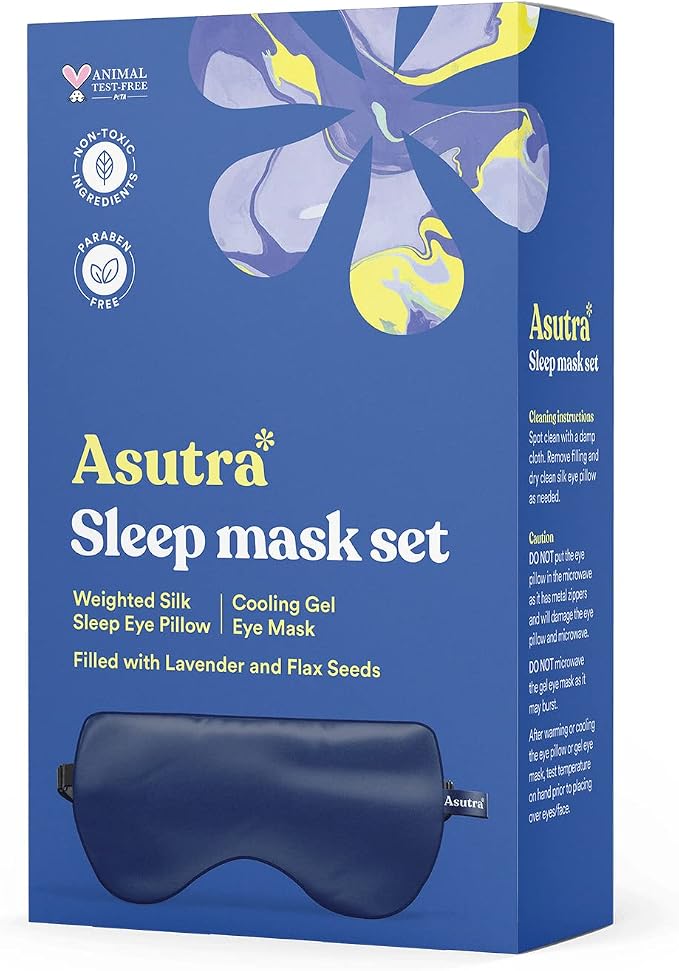 ASUTRA Silk Eye Pillow for Sleep, Weighted Eye Mask, Meditation & Light - Image 7