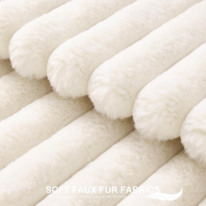 Pallene Faux Fur Plush Lumbar Throw Pillow Covers 12x20 Set of 2, Luxury Soft - Image 2