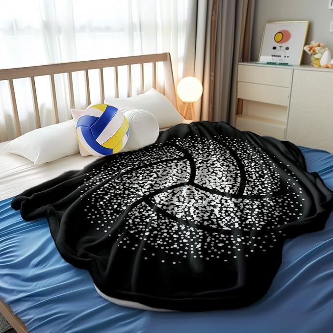 Volleyball Blanket Gift for Boy Girl, Volley Ball Sport Throw Lightweight Super - Image 5