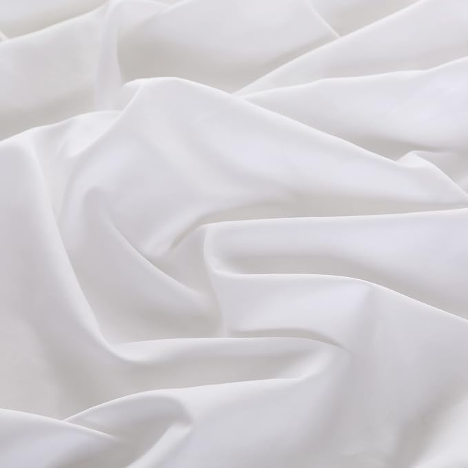 100% Egyptian Cotton Fitted Sheet Full Size White, 600 Thread Count, 8-16" Deep - Image 8