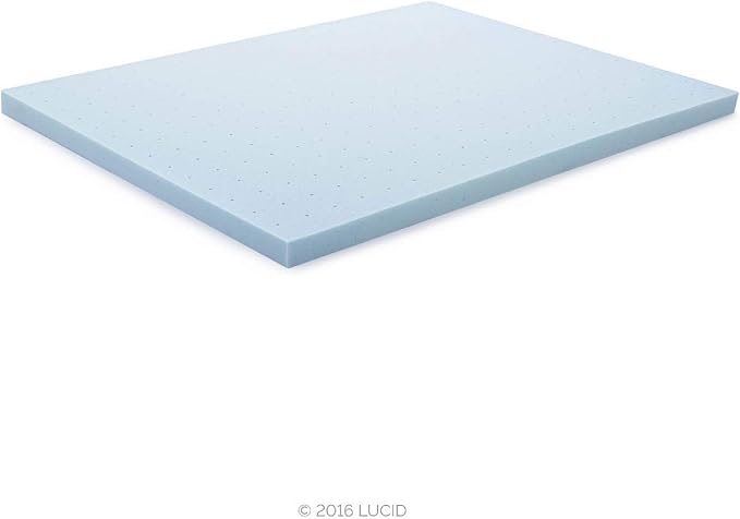 Lucid 3 Inch Memory Foam Mattress Topper, Full XL Size – Cooling Gel Bed Topper - Image 4