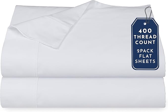 California Design Den Full Size Flat Sheets Only 2 Pack by CaliforniaDesignDen
