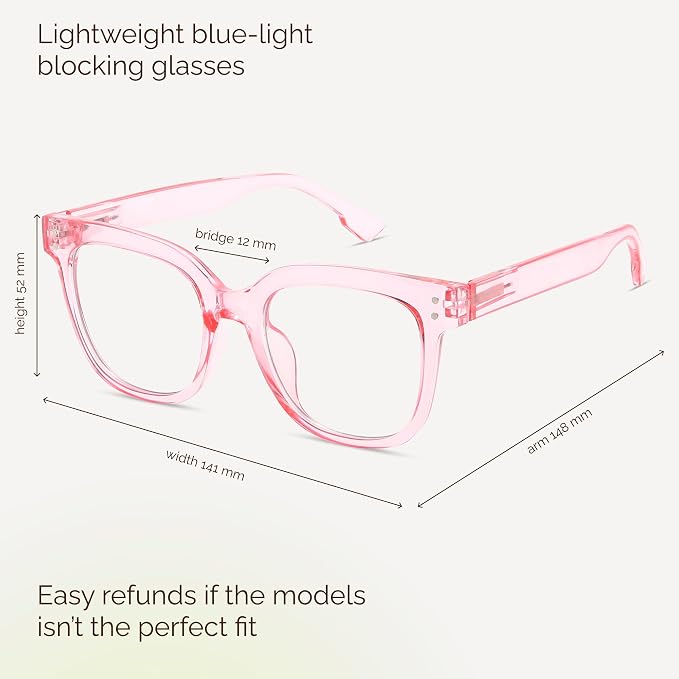 miyya Blue Light Glasses for Women & Men – Oversized UV & Blue Light Blocker - Image 2