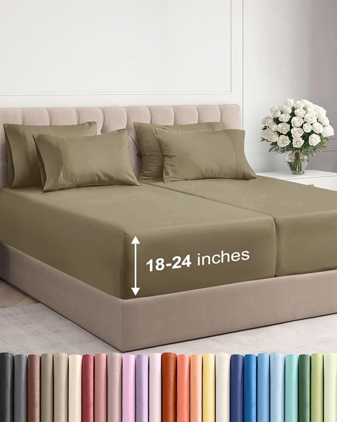 Extra Deep Split King Sheet Set by CGKUnlimited