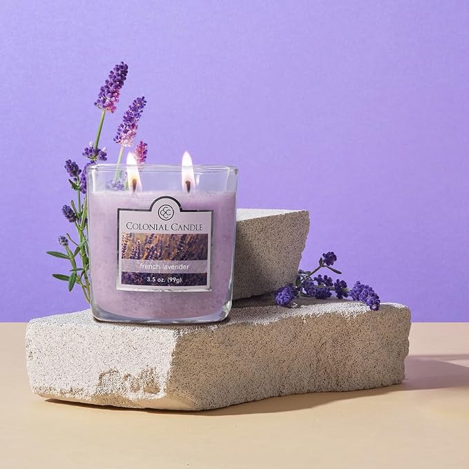 Colonial Candle French Lavender Scented Jar Candle, 2 Wick, 3.5 oz, Mottled Wax - Image 8