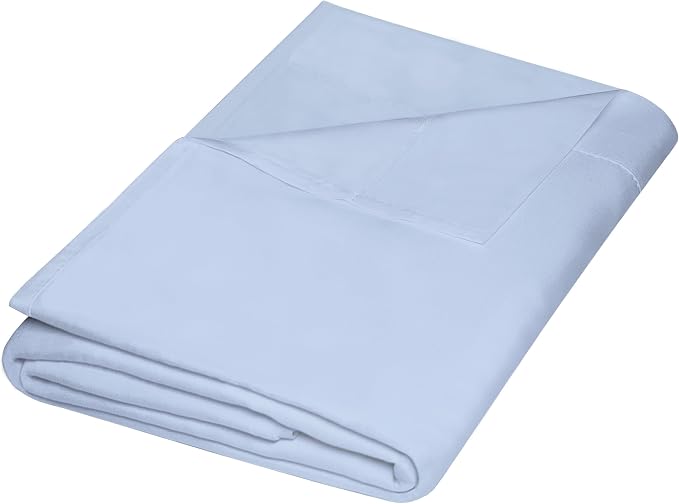 ZPECC King Flat Sheet Only 1 Pack, Durable Light Blue Top Bed Sheets by ZPECC-ABrandThatHasBeenFocusedOnBabyProductsFor18Years