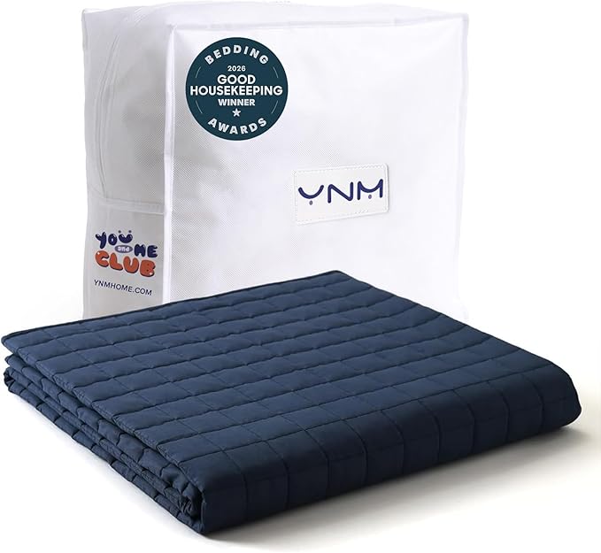 YnM 15lbs Weighted Blanket for Adults, Cotton Heavy Bed Throw Blanket by YNM