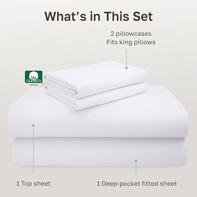 California Design Den Deep Pocket King Sheets Set - Image 4