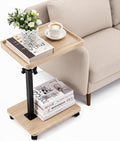 C Table End Table with Adjustable Height, C-Shaped Side Table by BohodiyCShapedEndTable