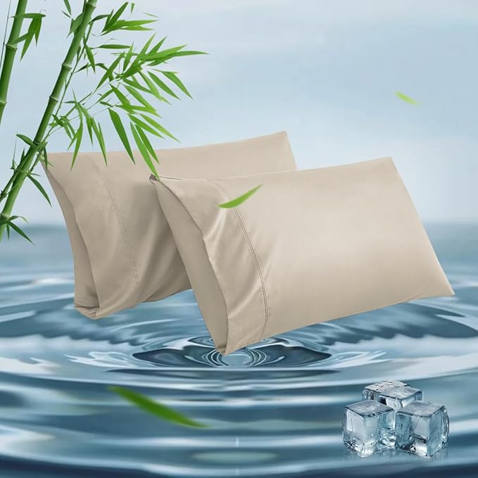 King Pillowcases, Cooling Viscose from Bamboo Pillow Covers by ParkdenyMattressProtector