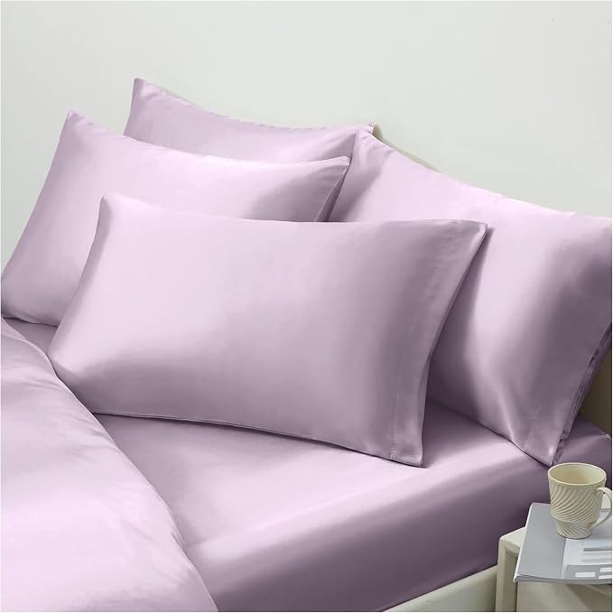 Mulberry Silk Pillowcase King Size Lavender Luxury Made in USA, Premium Silk - Image 2