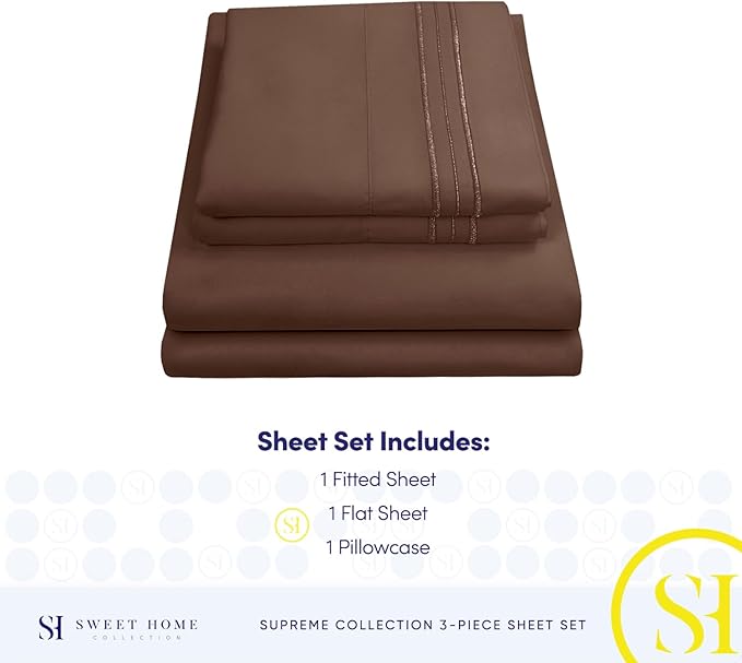Twin XL Sheets - Breathable Luxury Sheets - 1800 Supreme Collection Extra Soft - Image 4