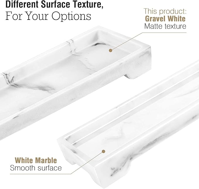 Luxspire Vanity Tray, Bathroom Toilet Tank Storage Tray, Resin Kitchen Sink - Image 5