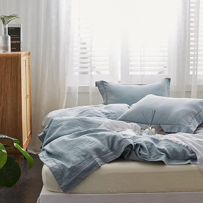 Simple&Opulence 100% Washed Linen Duvet Cover - Image 9