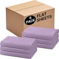 Bulk Queen Flat Sheets Only, 6 Pack Quick Sort Top Bed Sheet, Color-Coded Label by Culve