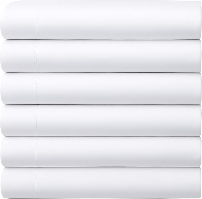 GOLD TEXTILES Twin Flat Sheet 12 Pack – Brushed Microfiber Top Sheets by GOLDTEXTILES