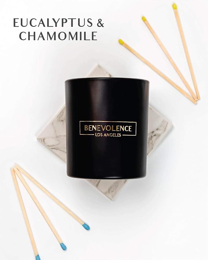 Benevolence LA Eucalyptus & Chamomile Christmas Scented Candles | Soy Candles - Image 2