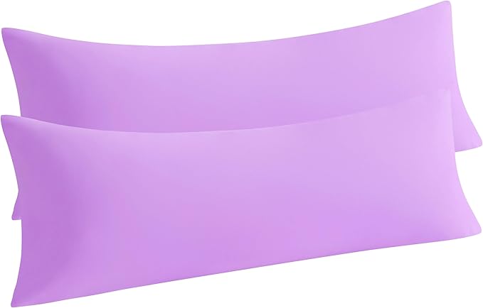 NTBAY Body Pillow Cases Set, 2 Pack Brushed Microfiber 20x54 Inches, Stain by NTBAY