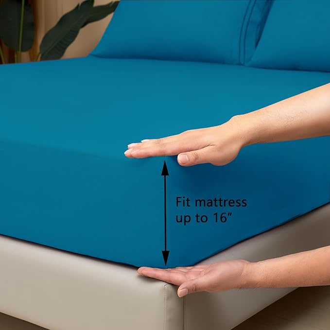 Mejoroom King Size Bed Sheet Set - Image 3