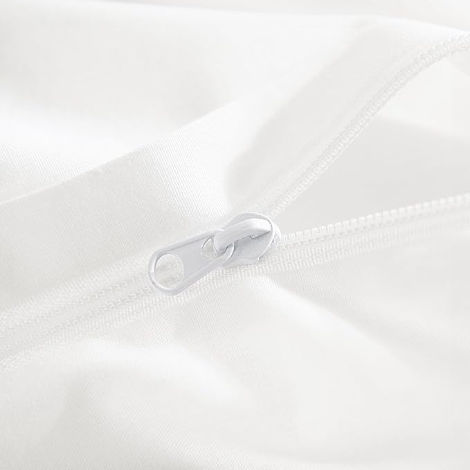 NEXHOME PRO Cotton Duvet Cover Kids Twin Size Linen Look White Organic Natural - Image 9