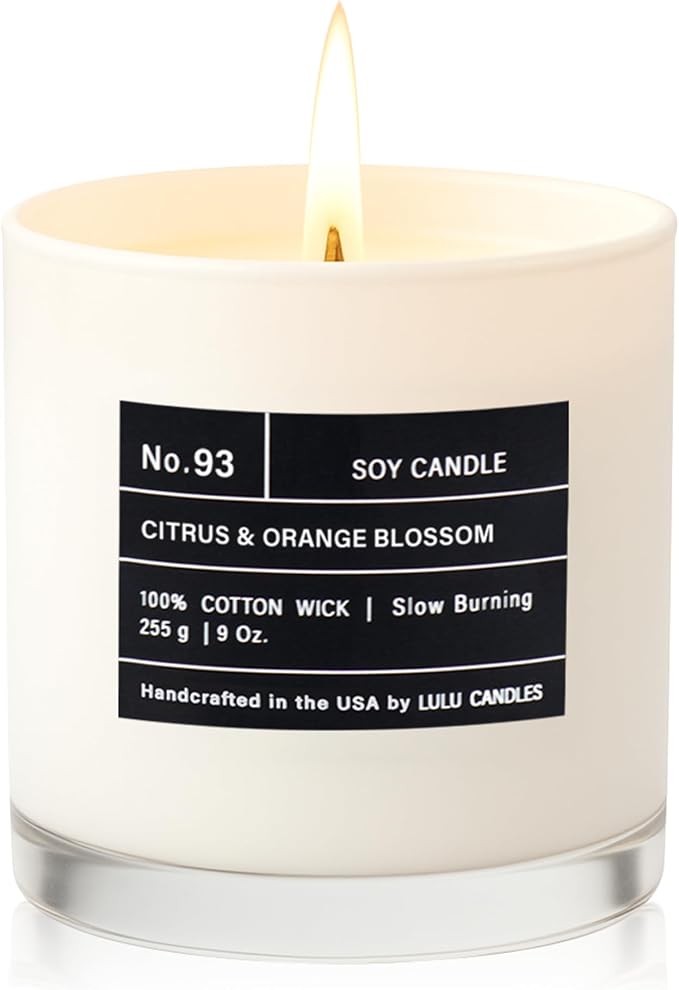 Lulu Candles | Citrus & Orange Blossom | Luxury Scented Soy Jar Candle | Hand - Image 2