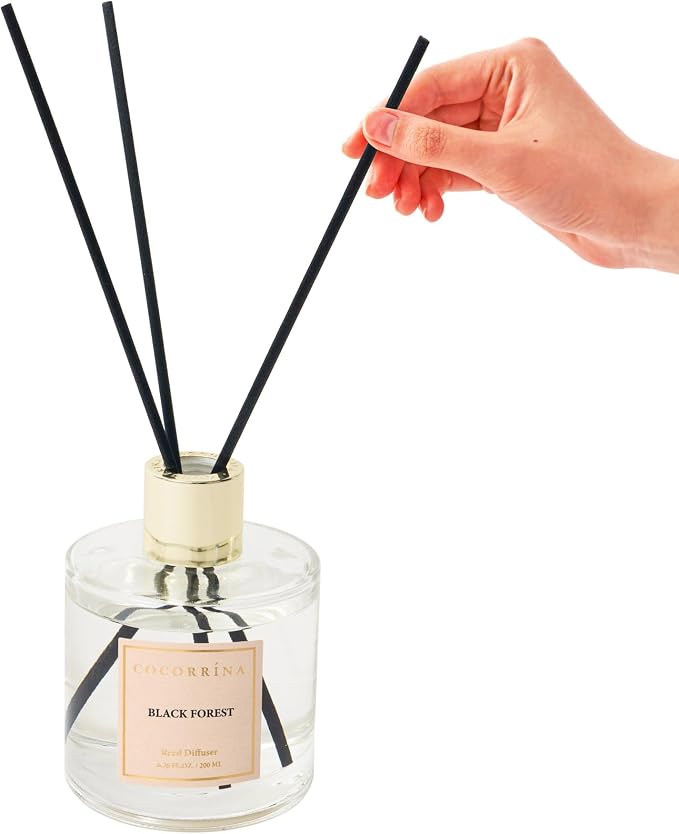 Cocorrina Reed Diffuser Set, Flower Reed Diffuser Black Forest 6.7 oz, Scented - Image 6