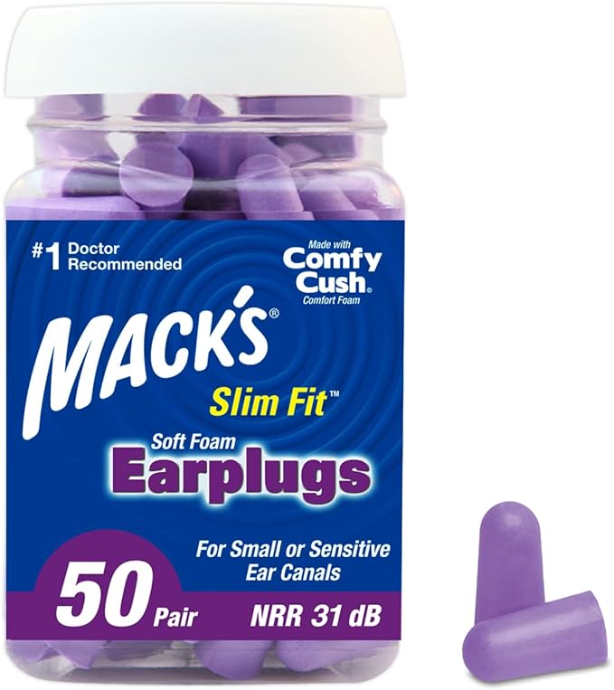 Mack's Slim Fit Soft Foam Earplugs, 50 Pair by Macks