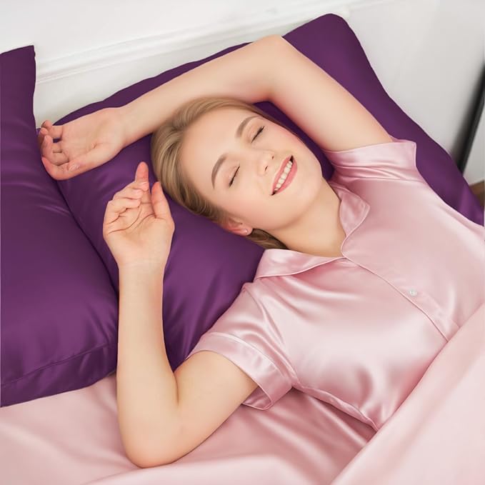 INSSL Silk Pillowcase for Women, Mulberry Silk Pillowcase for Hair and Skin and - Image 2