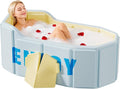 Portable Foldable Bathtub, Freestanding Bathtub No Installation, Bathroom SPA by HLCZLUZ