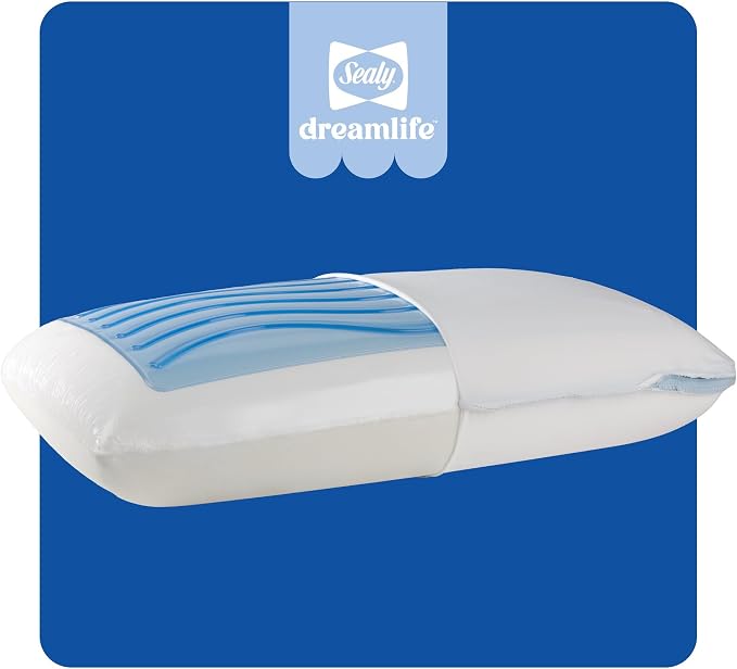 Sealy Dreamlife Standard Size Memory Foam Cooling Pillow - Image 11