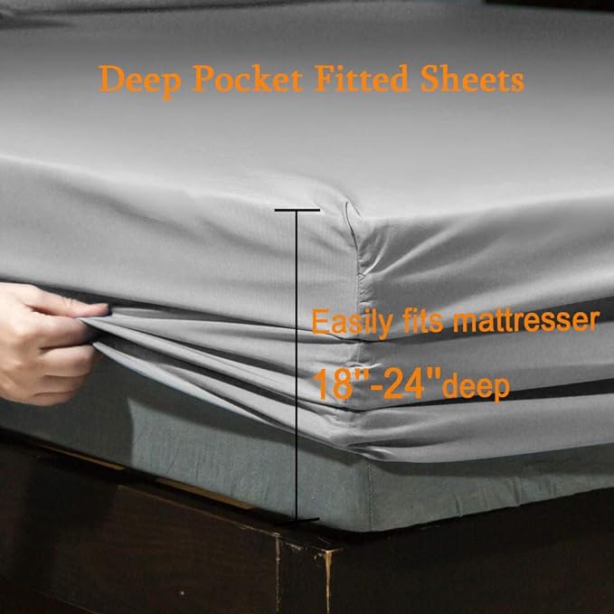 SONORO KATE Bed Sheet Set Super Soft Microfiber 1800 Thread Count Luxury - Image 3