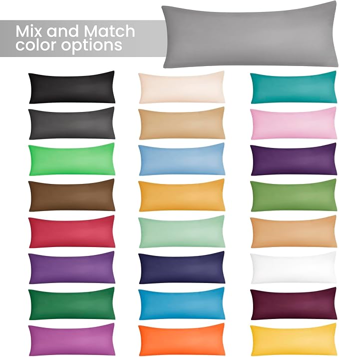 EVOLIVE Ultra Soft Body Pillow Cover 21"x54", Cozy Microfiber Pillowcase - Image 6