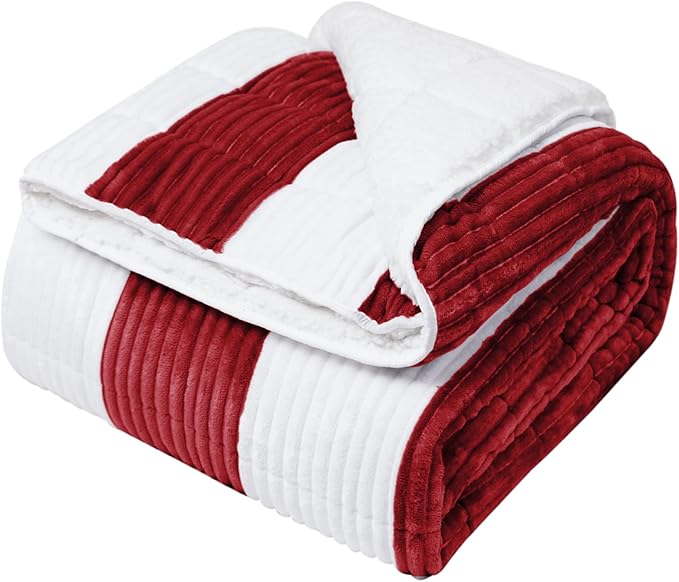 Sherpa Weighted Blanket for Adults 15lbs, Twin Full Size Fuzzy Heavy Throw by BETU
