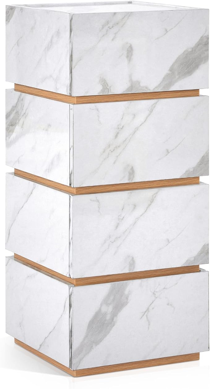 BarberPub Marble Patterned Salon SPA Cabinet, Storage Barber Organizer by BarberPub